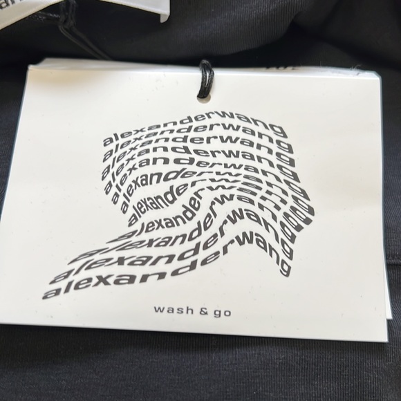 Alexander Wang NWT Side Ruched Compact Black Mini Dress Size S - Picture 8 of 15